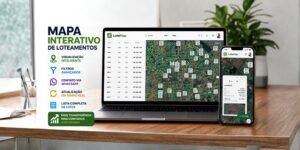 Publicidade de mapa interativo de loteamentos