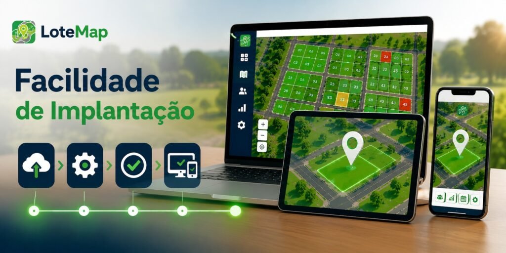 Facilidade de implantação digital em mapas