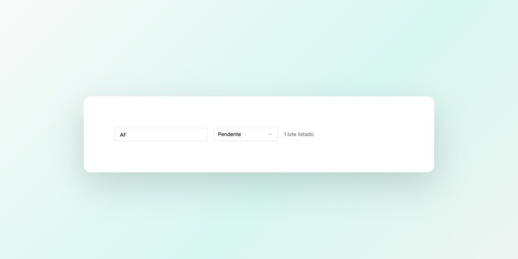 Captura real dos filtros administrativos do LoteMap para busca e disponibilidade